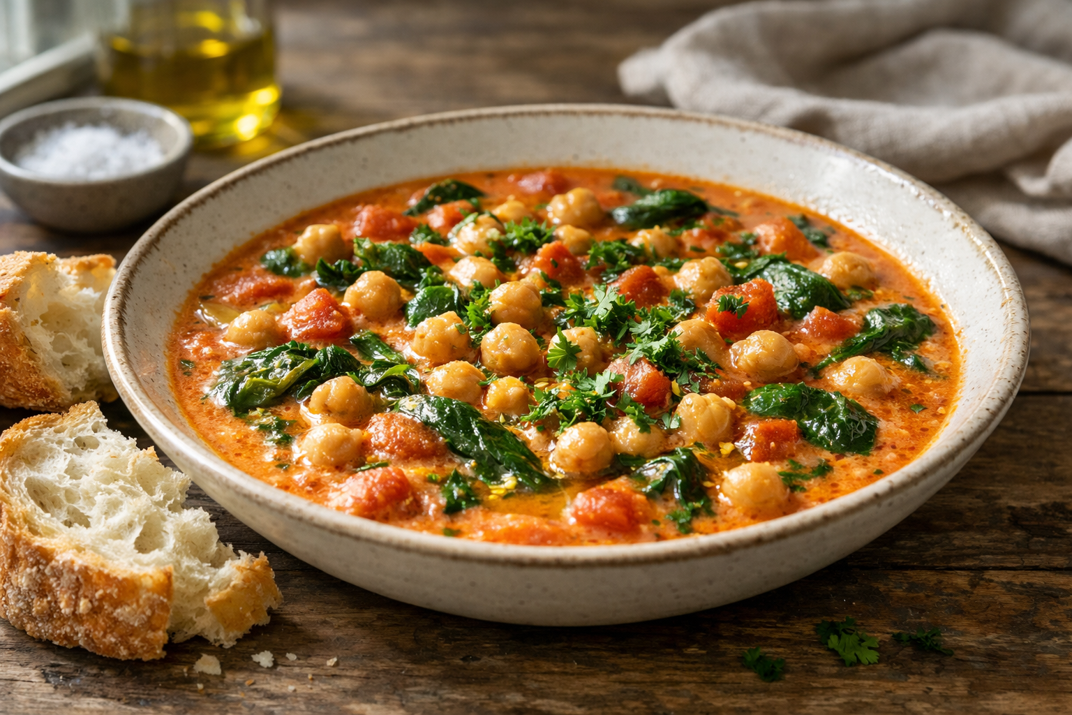 Creamy Chickpea and Tomato Stew (30-Minute)