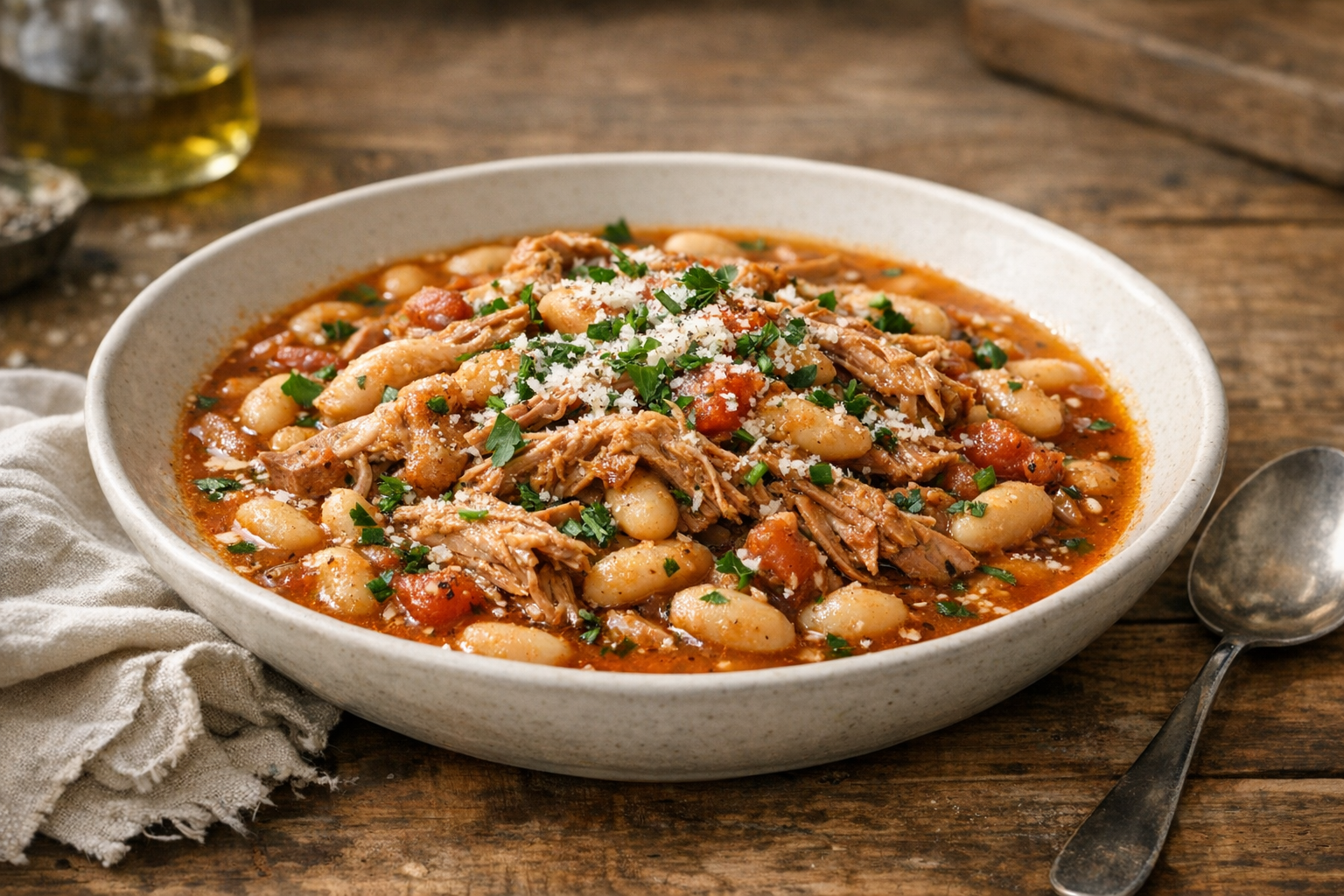 Slow Cooker Pork and White Bean Ragout Recipe