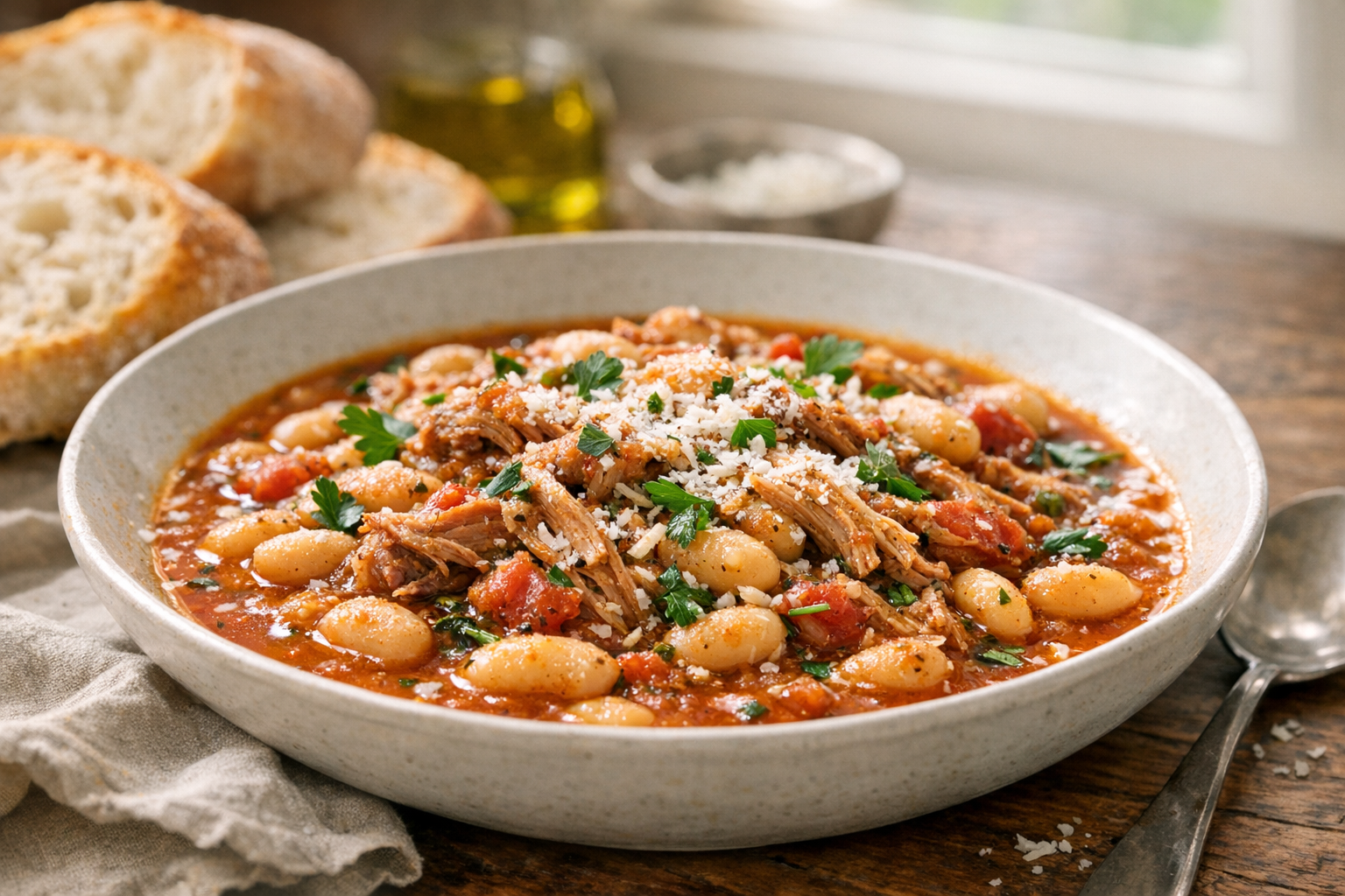 Slow Cooker Pork and White Bean Ragout Recipe